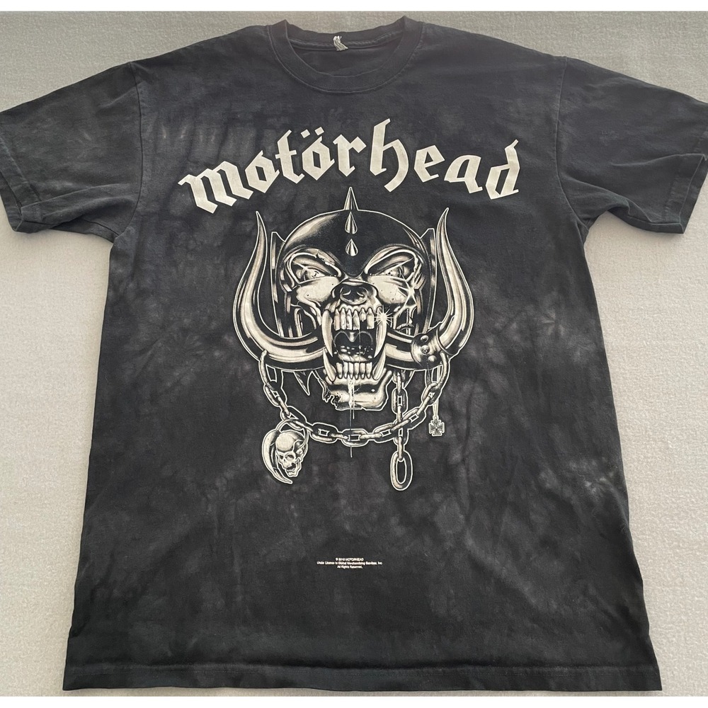 Motorhead Snaggletooth Band T-Shirt Mens Large Black Acid Wash Graphic Tee 2010